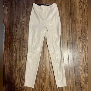 ZARA BRAND NEW NEVER WORN light cream pleather pants